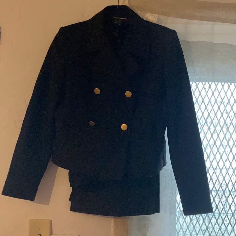 Black wool suit